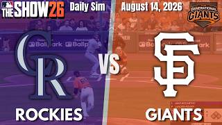 Rockies at Giants | 8/14 Game 121 - MLB The Show 26 Daily Sim