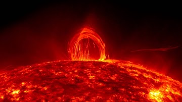 Blazing Arc Rains Fire On Sun - Magnetic Solar Flare Loop | Video