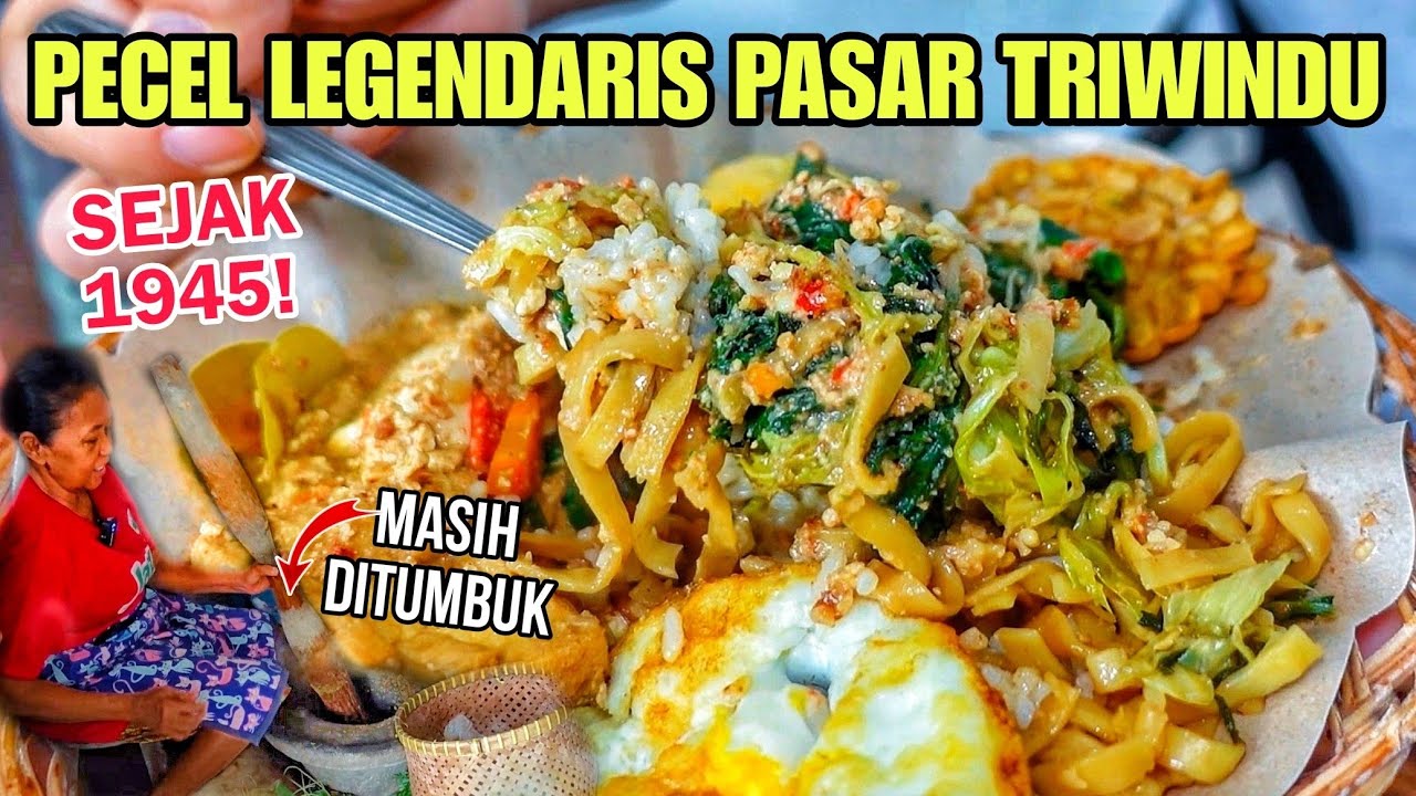 SEJAK 1945 !! PECEL HIDDEN GEMS DI BELAKANG PASAR TRIWINDU | KULINER LEGENDARIS SOLO| PECEL SOR ASEM