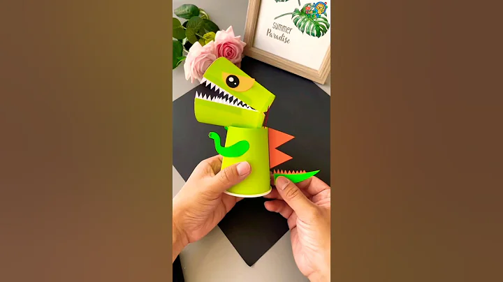 Rawr! 🦖 Easy Dinosaur Craft for Kids | Paper Cup DIY #DIYCrafts