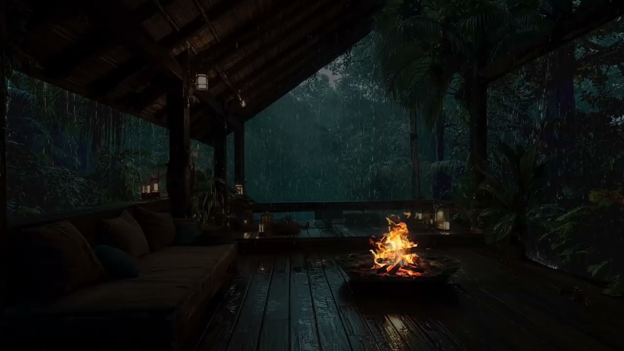 Soothing Night Storm Soundscape | Natural Rain Audio for Stress Relief and Restful Sleep