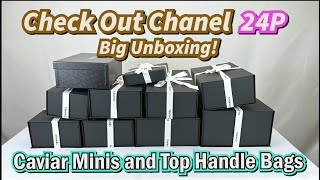 Check Out Chanel 24P Big Unboxing! Caviar Minis and Top Handle Bags