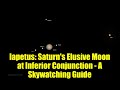 Iapetus: Saturn's Elusive Moon at Inferior Conjunction - A Skywatching Guide