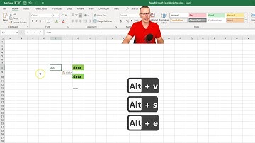 How to paste values with Alt+E+S+V+Enter shortcut in Excel