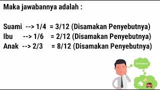 contoh kasus perhitungan pembagian harta warisan dengan metode aul