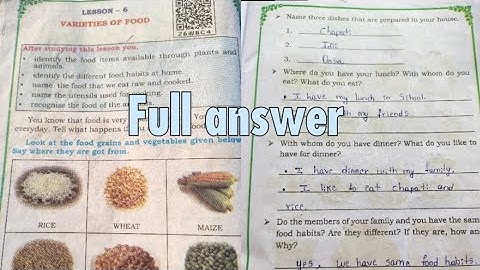 || class 2nd EVS|| lesson -6 Varieties of food||#education #class2 #class2evs