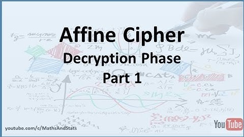 Affine Cipher Decryption Phase - Part 1