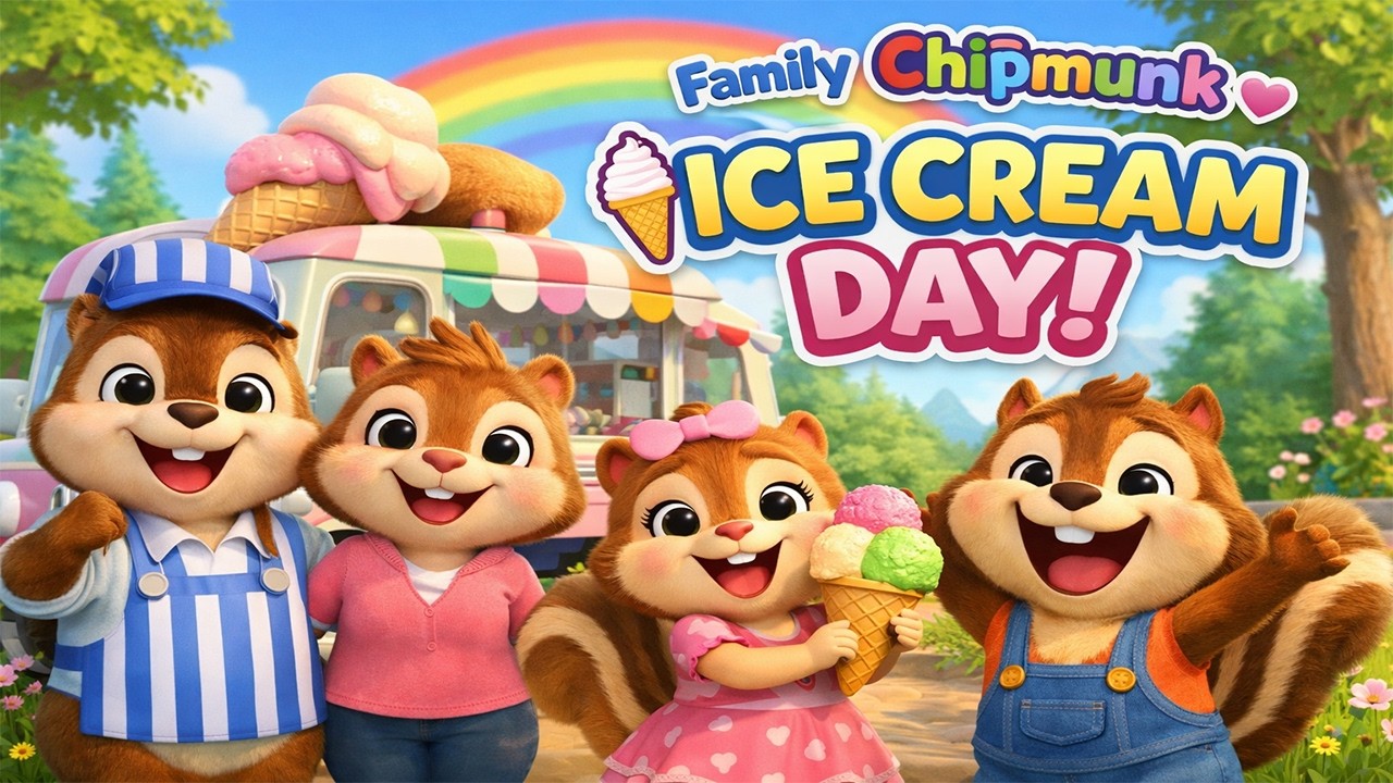 Love Chipmunk Family 🍦 The Happy Ice Cream Shop | Sweet & Safe 3D Animation