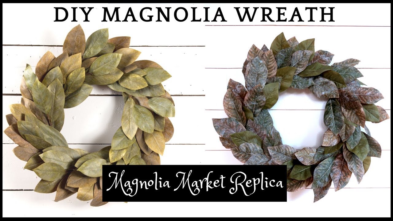 MAGNOLIA MARKET REPLICA | DIY MAGNOLIA WREATH - YouTube
