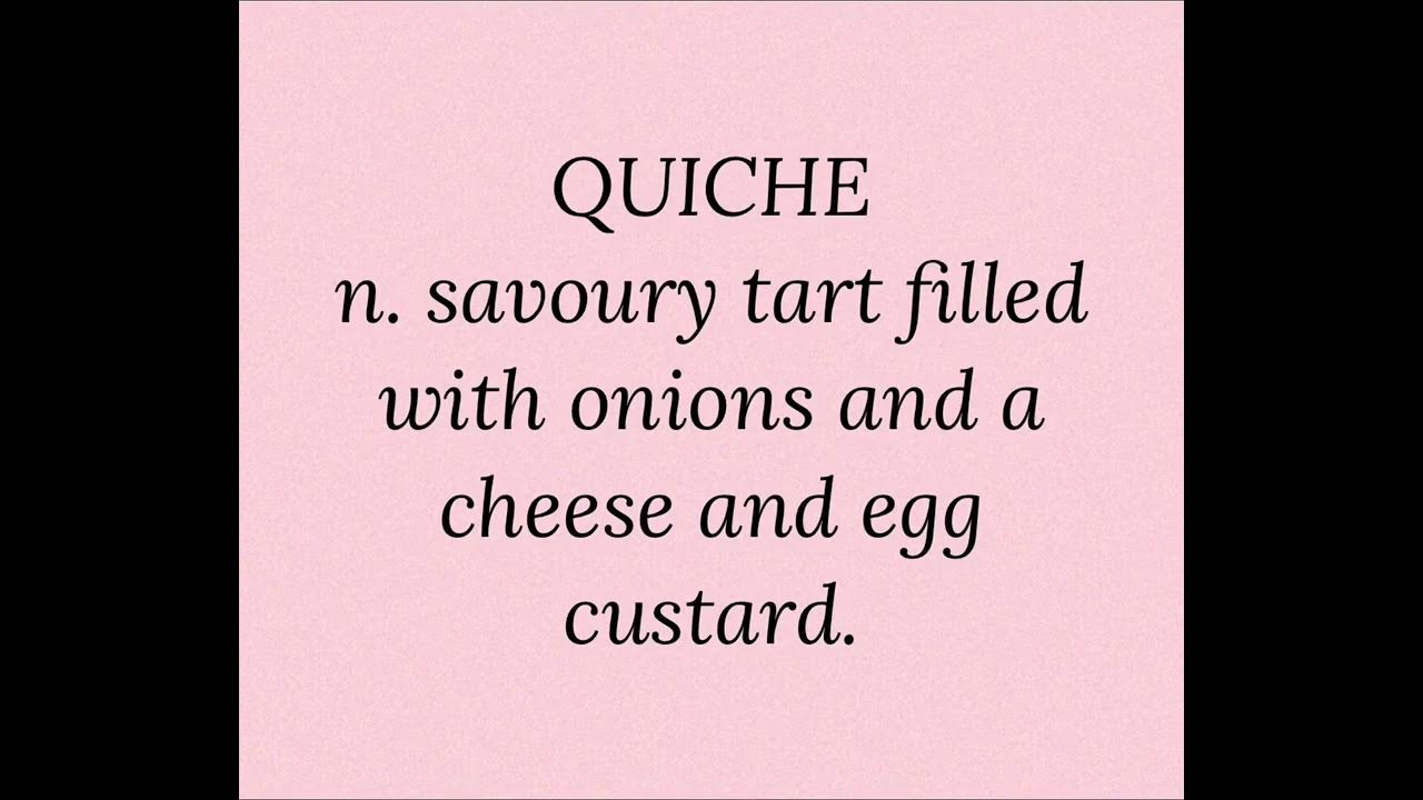 QUICHE Pronunciation YouTube