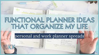 Erin Condren Functional Planner Flip Through How I Used my Monthly + ECLP  Vertical to Organize Life