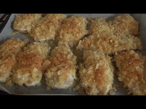 Petto di pollo impanato con le patatine