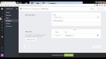 Shopify Video Tutorials - How to Create Drop Down Menu in Shopify - Alden