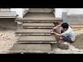 Creative Techniques for Construction of Solid Outdoor Stairs in a Wonderful Modern New Style