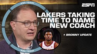 Woj: Lakers 'NOWHERE CLOSE' with coaching search + Bronny James staying in NBA draft | NBA Today