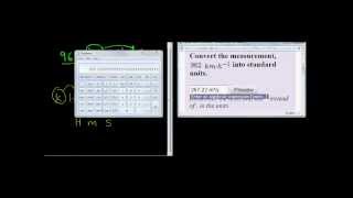Converting metric units km per hour to m per second