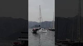 Catamaran Turning And Going To Another Paradise Of The Türkiye