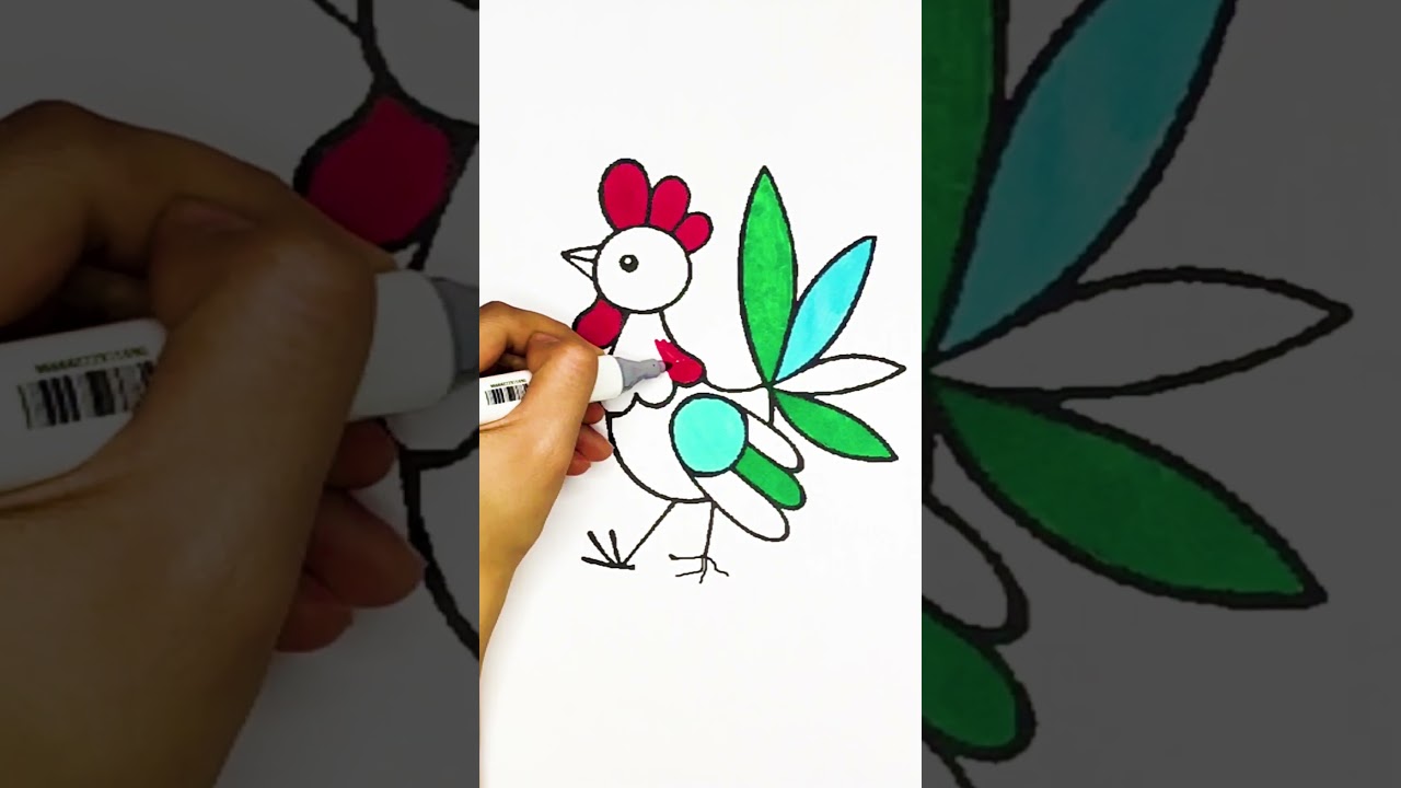 Coloring Rooster 