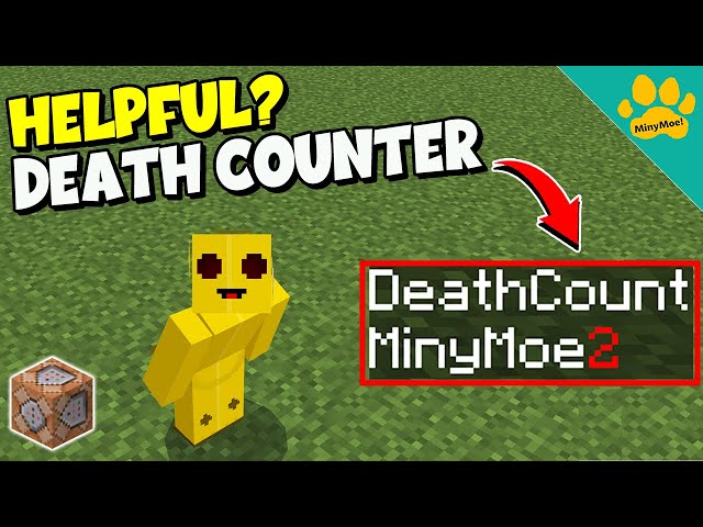 How to make a Death Counter | Command Block Tutorial | Minecraft Bedrock Edition class=