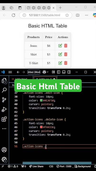 How to Create a Stylish Table Using HTML and CSS: A Complete Beginner’s ...