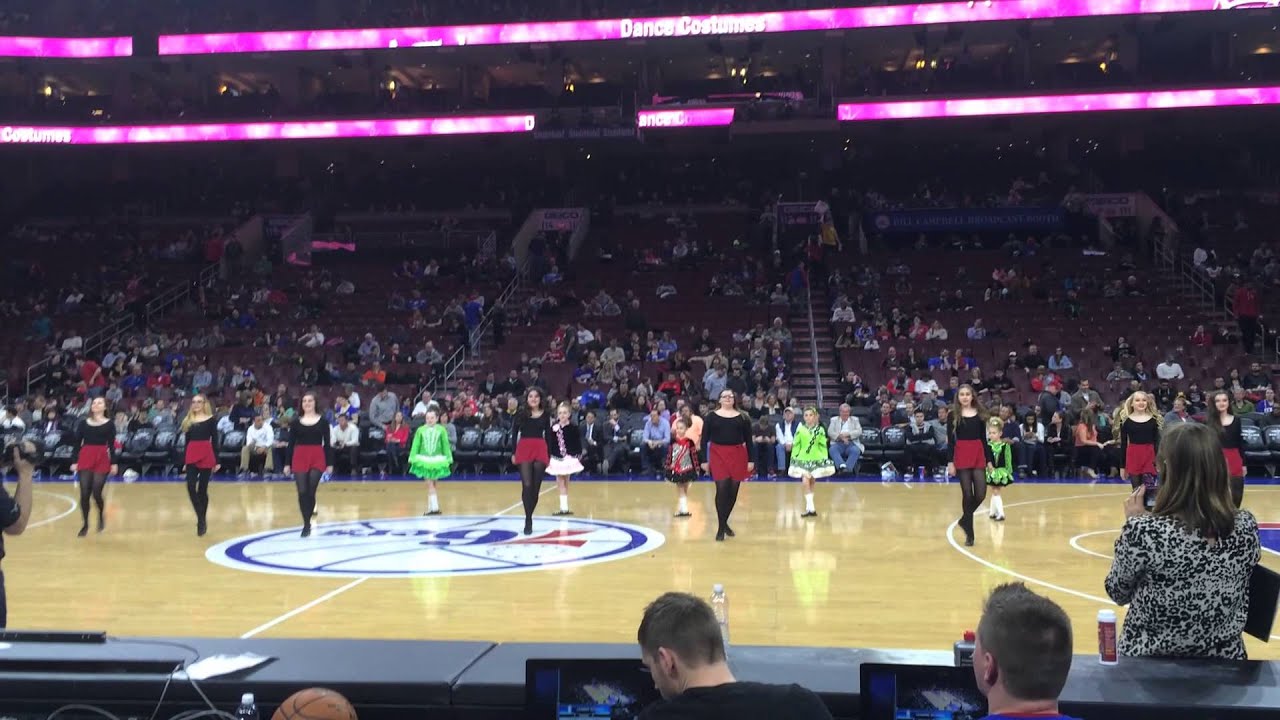 76ers Halftime Show featuring The Celtic Flame School of Irish Dance
