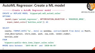 BigQuery Machine Learning - AutoML Regressor- Do it yourself tutorials  - DIY#18