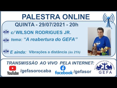 Assista: Palestra Online - c/ WILSON RODRIGUES JR. (29/07/2021)