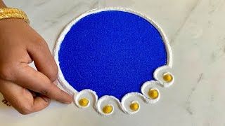 Easy Simple Rangoli design | Beautiful Colourful Small #rangoli muggulu ரங்கோலி கோலம் रंगोली डिजाइन screenshot 5