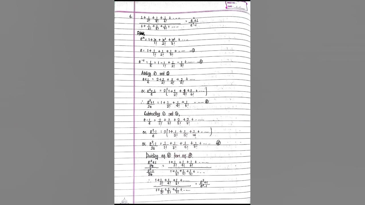 Class 12 Maths Exponential & Logarithmic Series #binomialtheorem ...