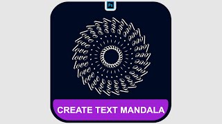 How to Create Text Mandala in Photoshop 2022 #shorts