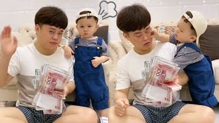 Dad Won’T Give Mom Money, Cute Baby Teaches Him A Lesson!#fatherlove  #cutebaby#funny#family#baby