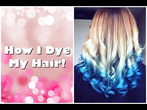 How To Dip Dye Your Hair Blue Colour Freedom Tropical Aqua Youtube