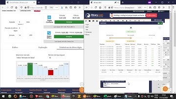 Operando binary bot com 2 estratégias de over/under, 27 dolares com analise gráfica, vem pro gain!!!