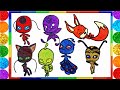 Glitter Jelly painting Kwami stickers-Desenho de glitter Miraculous: Les aventures de Ladybug