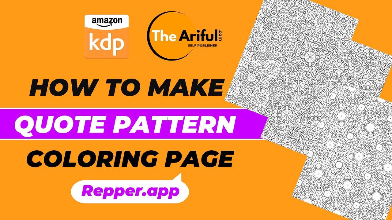 How to Make Quote Pattern Coloring Page | KDP Bangla Tutorial | The