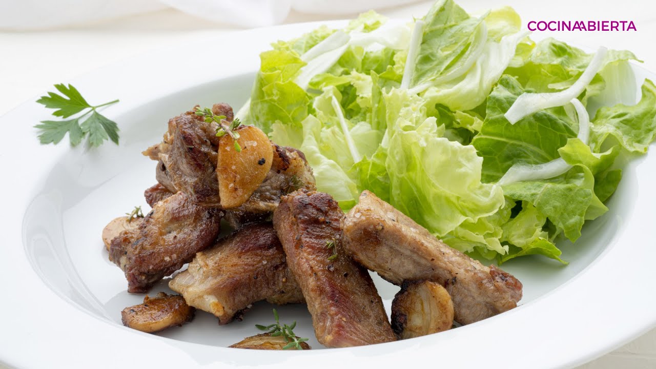Costilla de cerdo al ajillo //Cocina Abierta de Karlos Arguiñano