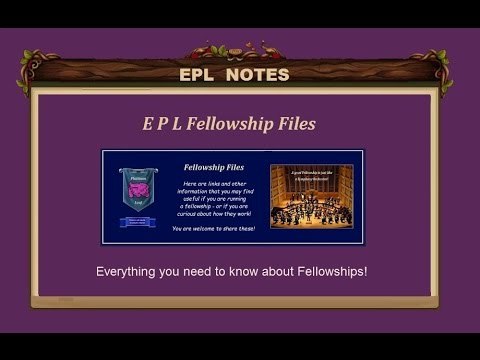 EPL Notes - All about Fellowships in Elvenar, with sample documents
