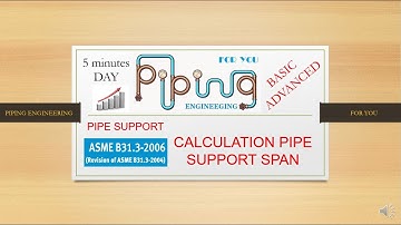 ASME B31.3: CALCULATION PIPE SUPPORT SPAN