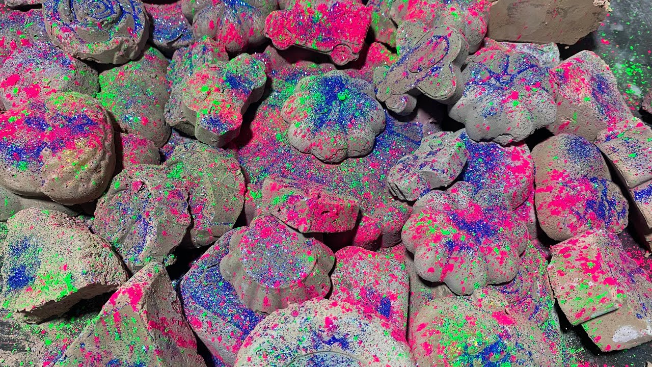 Multi 🌈colour topped explosure satisfying crush🫠|satisfying|