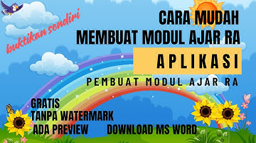 Cara Mudah Membuat Modul Ajar RA Integrasi Deep  Learning dan KBC