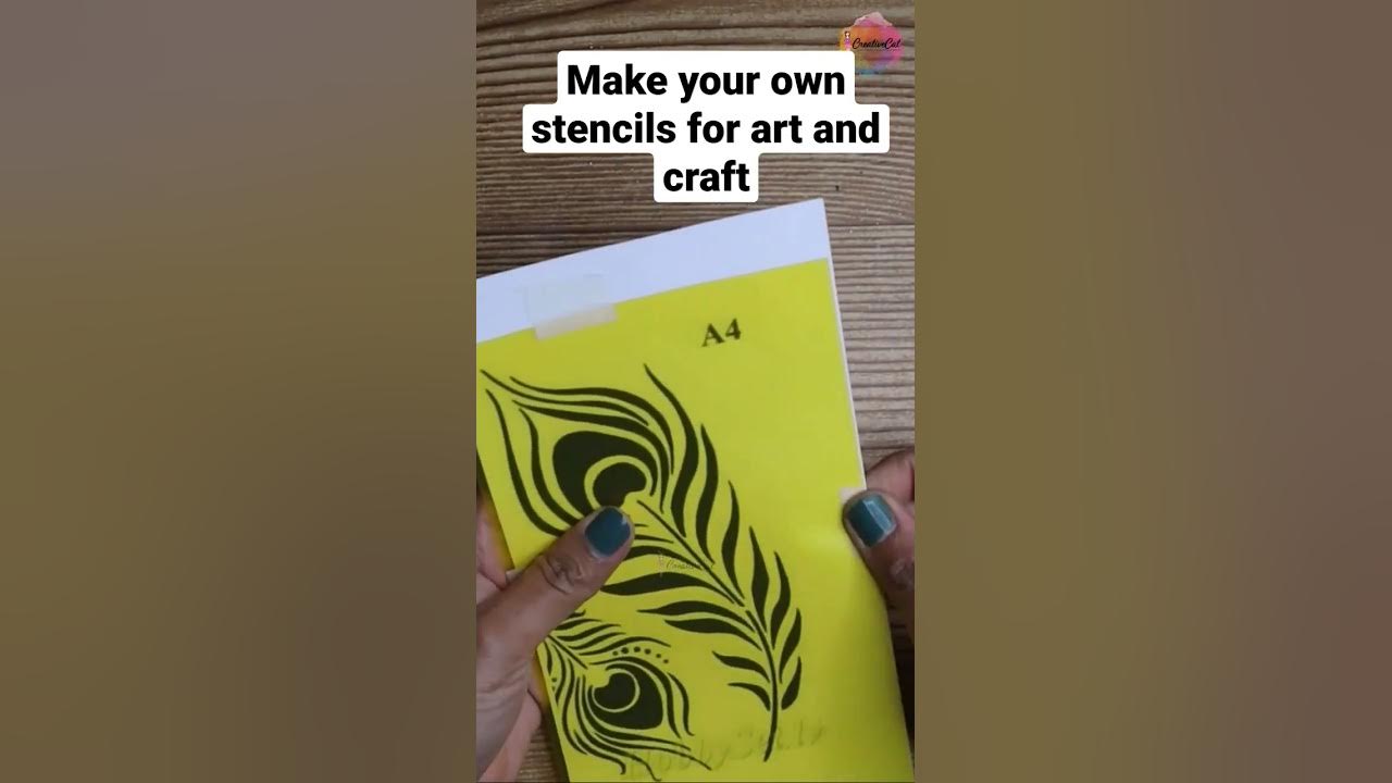 Make your own stencils for art and craft, DIY stencil, art and craft,  CreativeCat, Handmade 