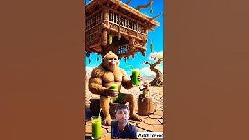 The monkey and his child lived in a tree house and then there was a severe drought😭 #ai #monkey