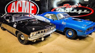 ACME Trading 1:18 1971 Plymouth HEMI Cuda B5 Blue and Black Previews