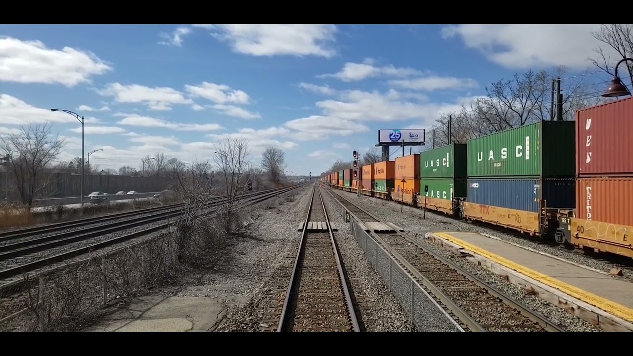 TRAINS EXO Rear View Ride From Dorval To Montreal West With CPKC Stacks trains-exo-rear-view-ride-from-dorval-to-montreal-west-with-cpkc-stacks