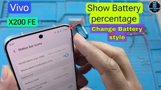 How To Show Battery Percentage In Vivo X200 FE | Change Battery Style Easily
