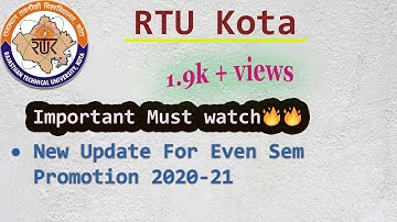 RTU Even sem promotion important Information🔥 | RTU Kota