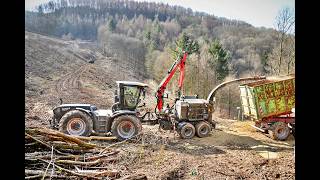 Hacker Claas Xerion 3800 & Jenz Hacker & Noe 160-4R Sound On Staudamm Pflege