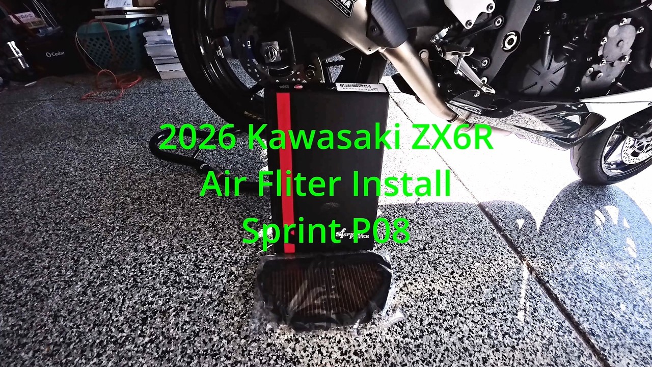 2026 Kawasaki ZX6R Air Filter Install Sprint P08 - YouTube