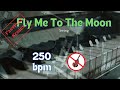 Fly Me To The Moon - 250 bpm, fast, swing, NO BASS, jazz backing track for jazz practice
