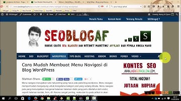 Cara Mudah Membuat Menu Navigasi di Blog WordPress